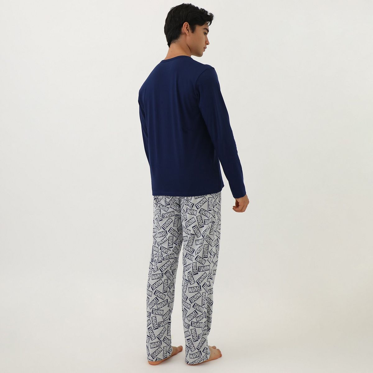 BEARCLIFF - Pijama Ml Mrv-0373 Azul Marino