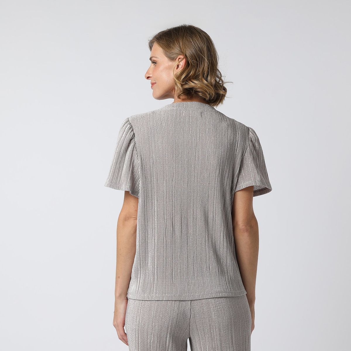 APOLOGY - Blusa Manga Corta Casual Mujer Apology x Viviana Rivas Plata