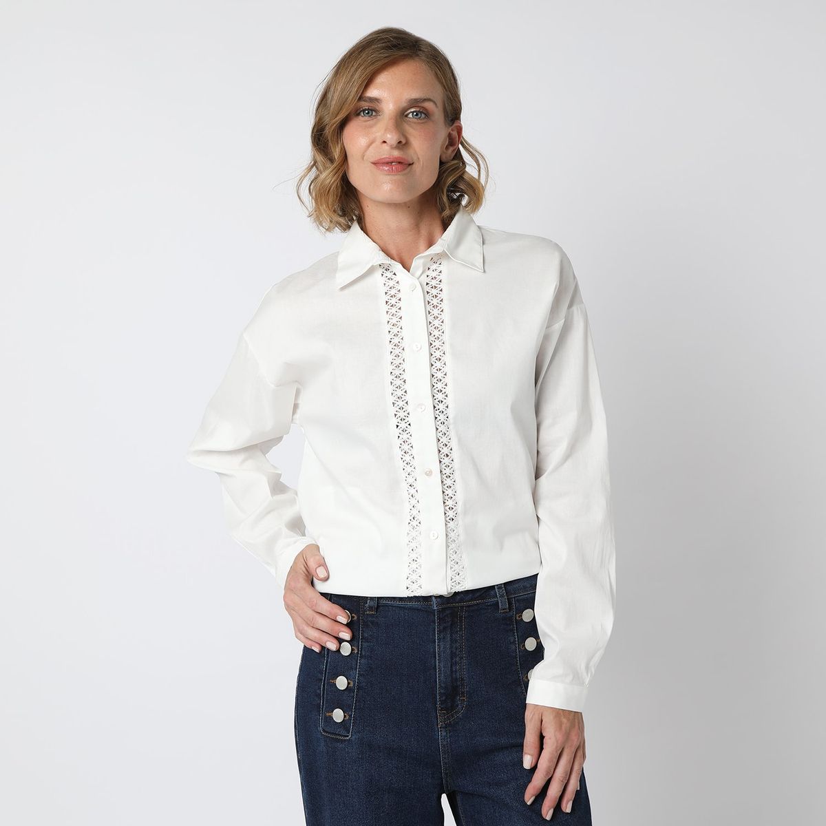 APOLOGY - Blusa Manga Larga Algodón Mujer Apology x Viviana Rivas Plata