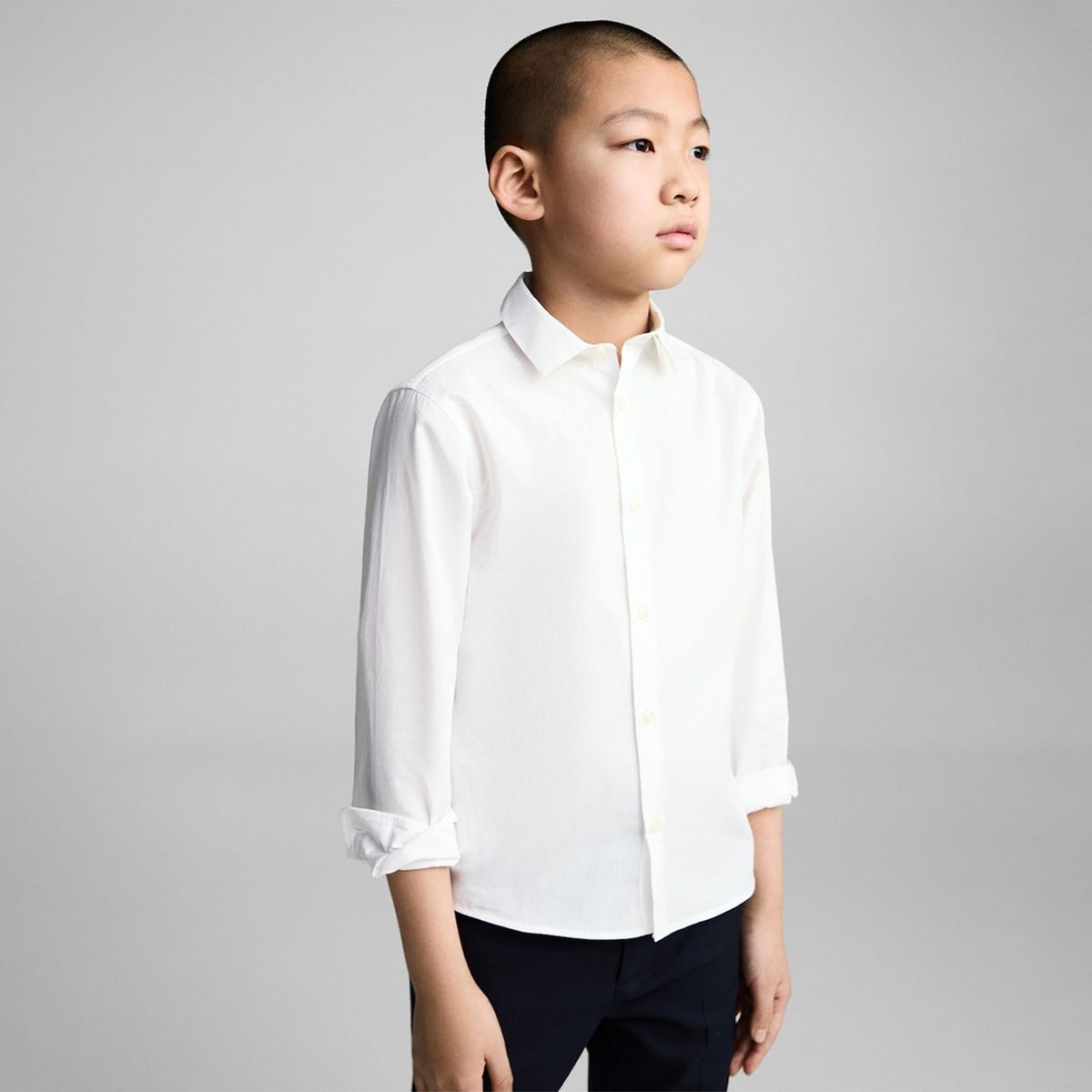MANGO KIDS - Camisa Niño Manga Larga Algodón Mango Kids