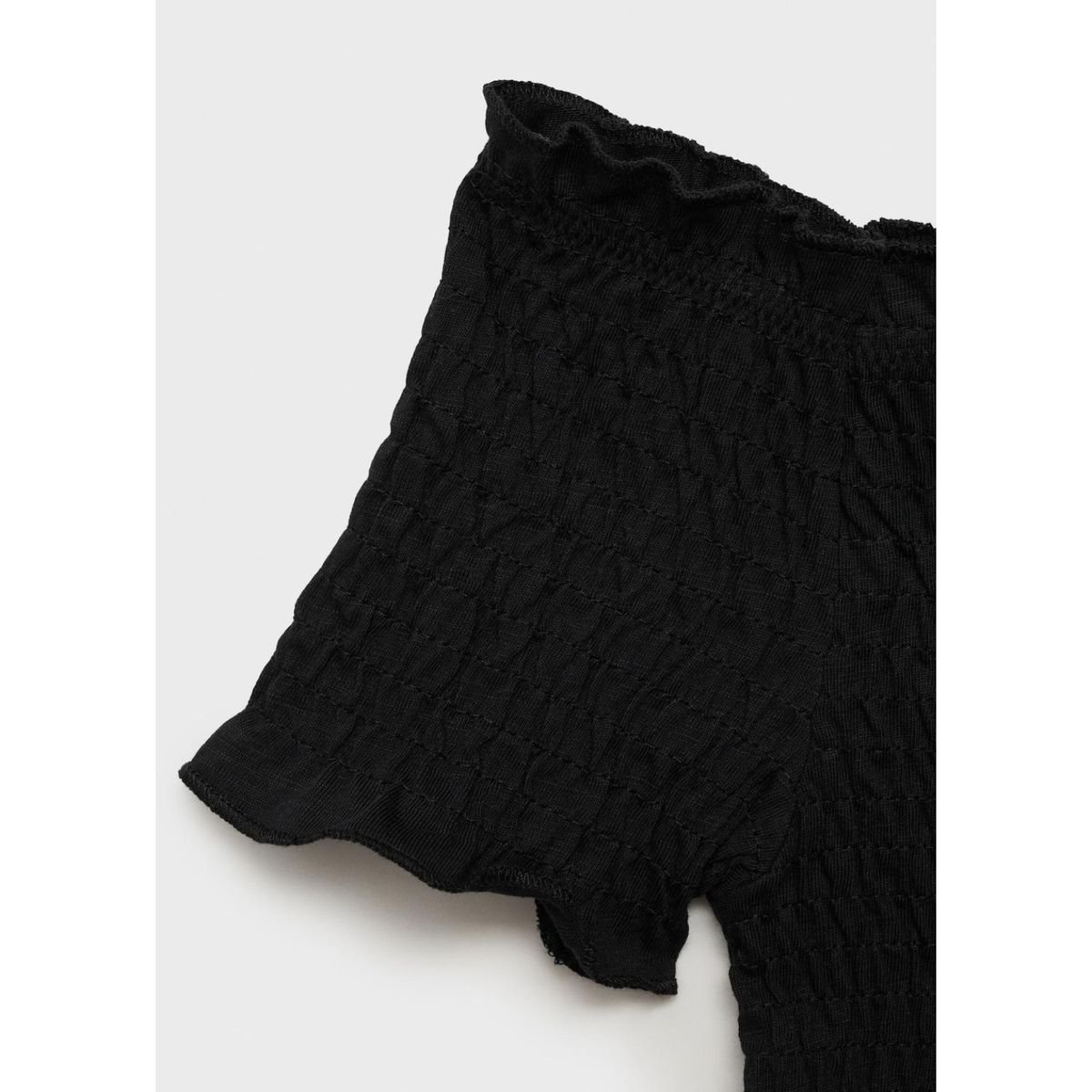 MANGO TEEN - Top Manga Corta 100% Algodón Mujer Mango Teen