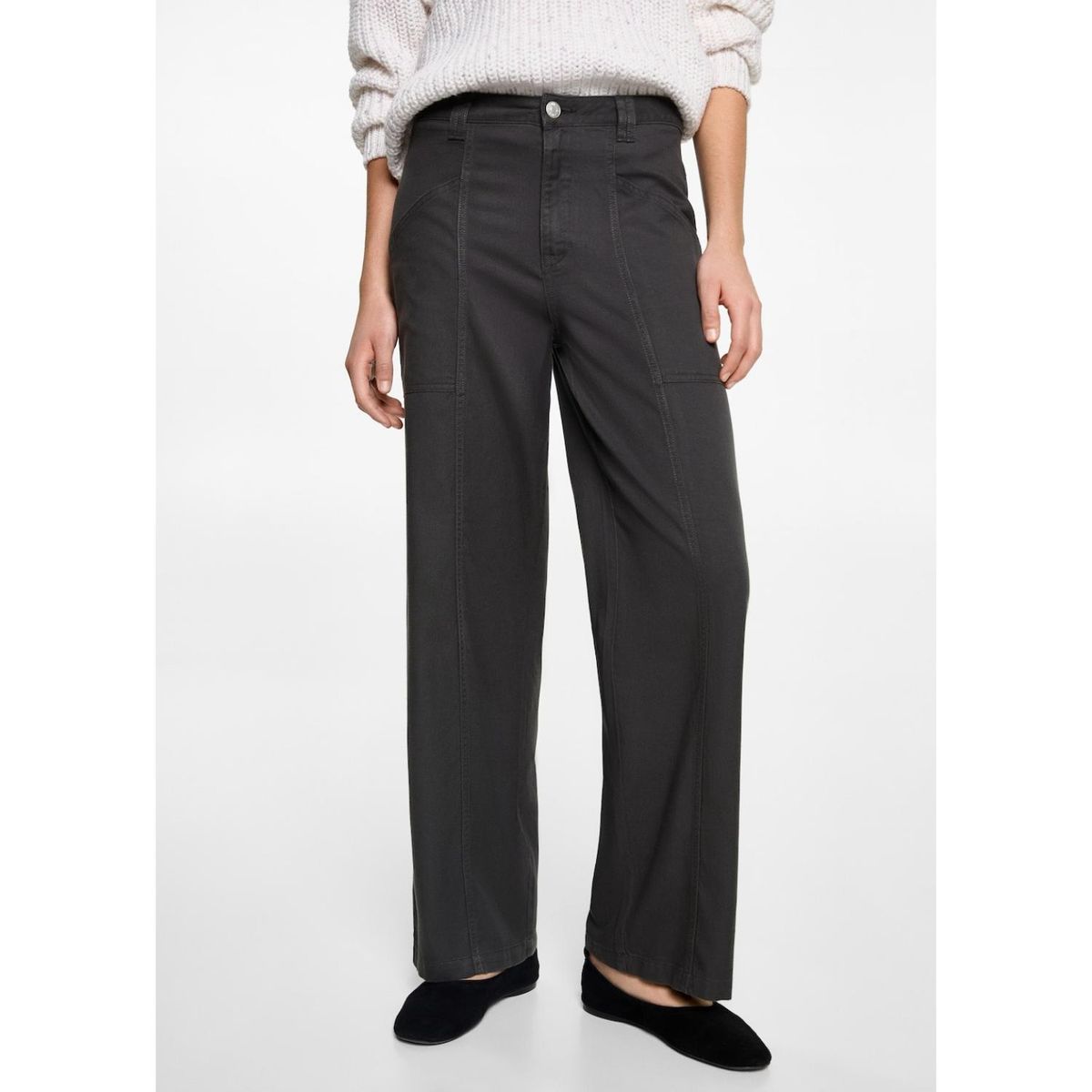 MANGO TEEN - Pantalón Straight Casual Mujer Mango Teen