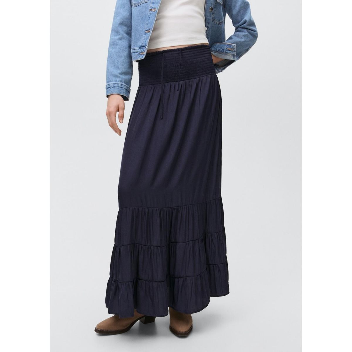 MANGO TEEN - Falda Larga Casual Mujer Mango Teen