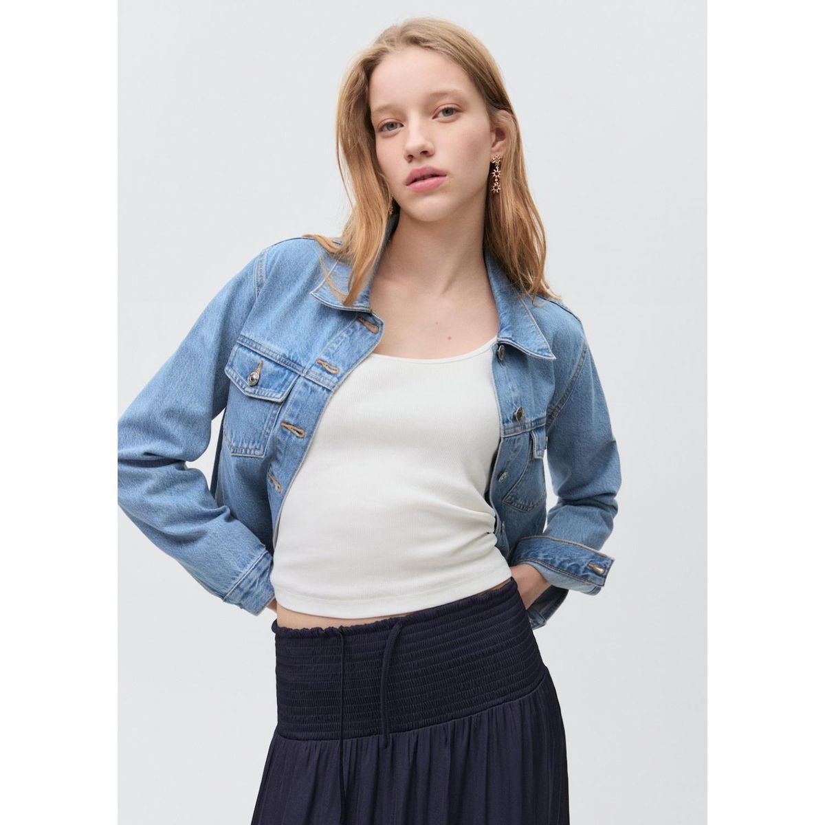 MANGO TEEN - Falda Larga Casual Mujer Mango Teen