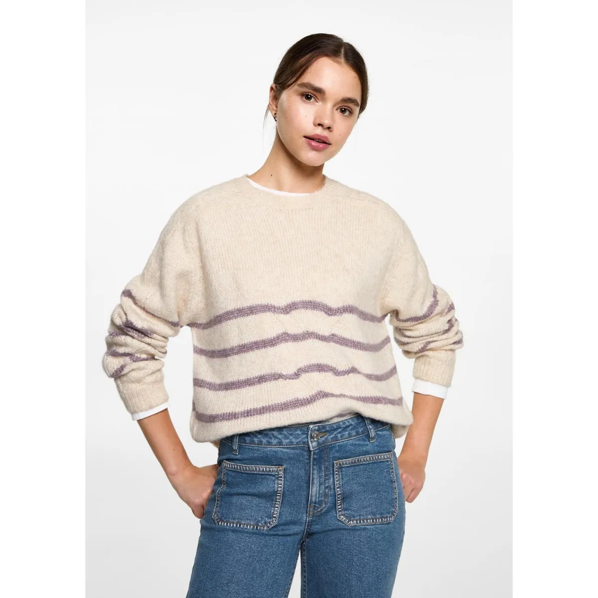 MANGO TEEN - Jean Straight Tiro Alto Mujer Mango Teen