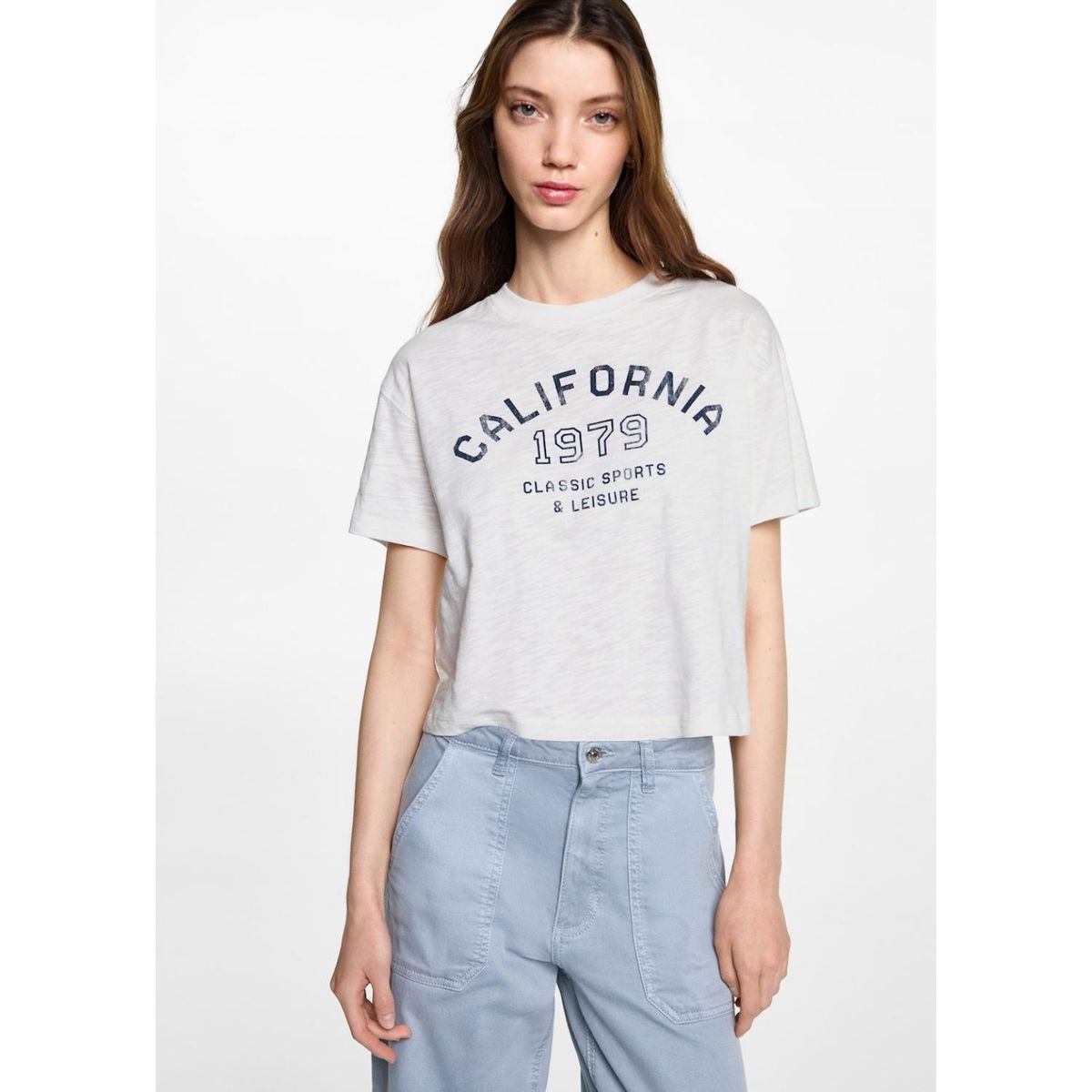 MANGO TEEN - Polo Manga Corta 100% Algodón Mujer Mango Teen