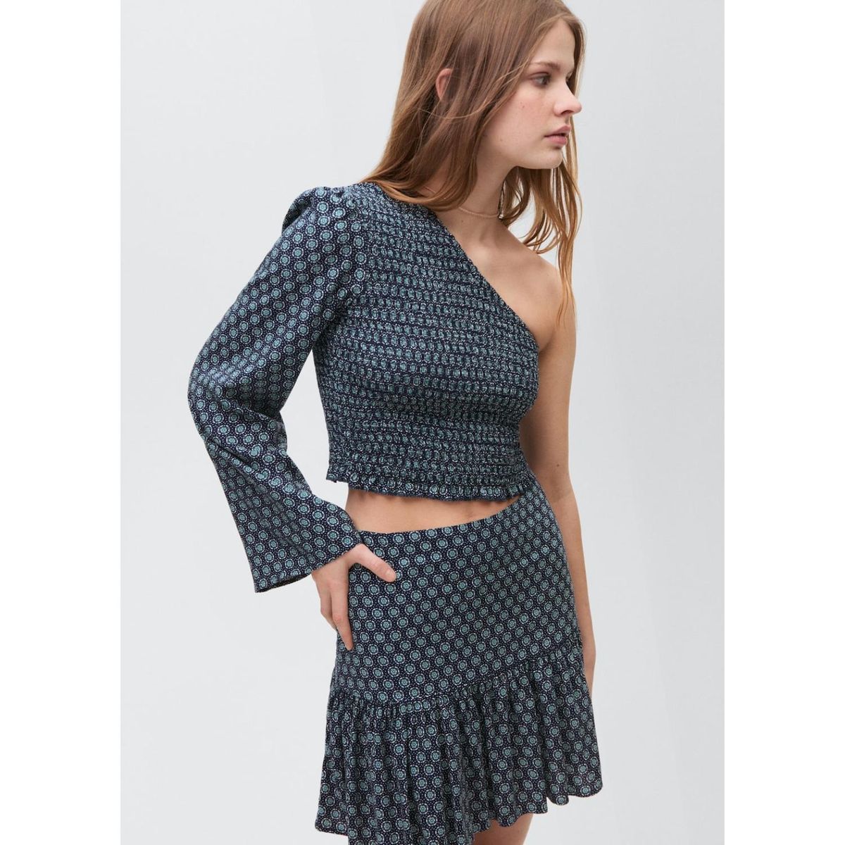 MANGO TEEN - Blusa Manga Larga Casual Mujer Mango Teen