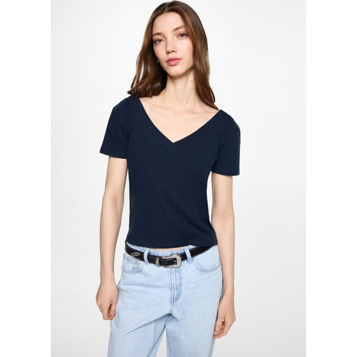 MANGO TEEN - Polo Manga Corta Algodón Mujer Mango Teen