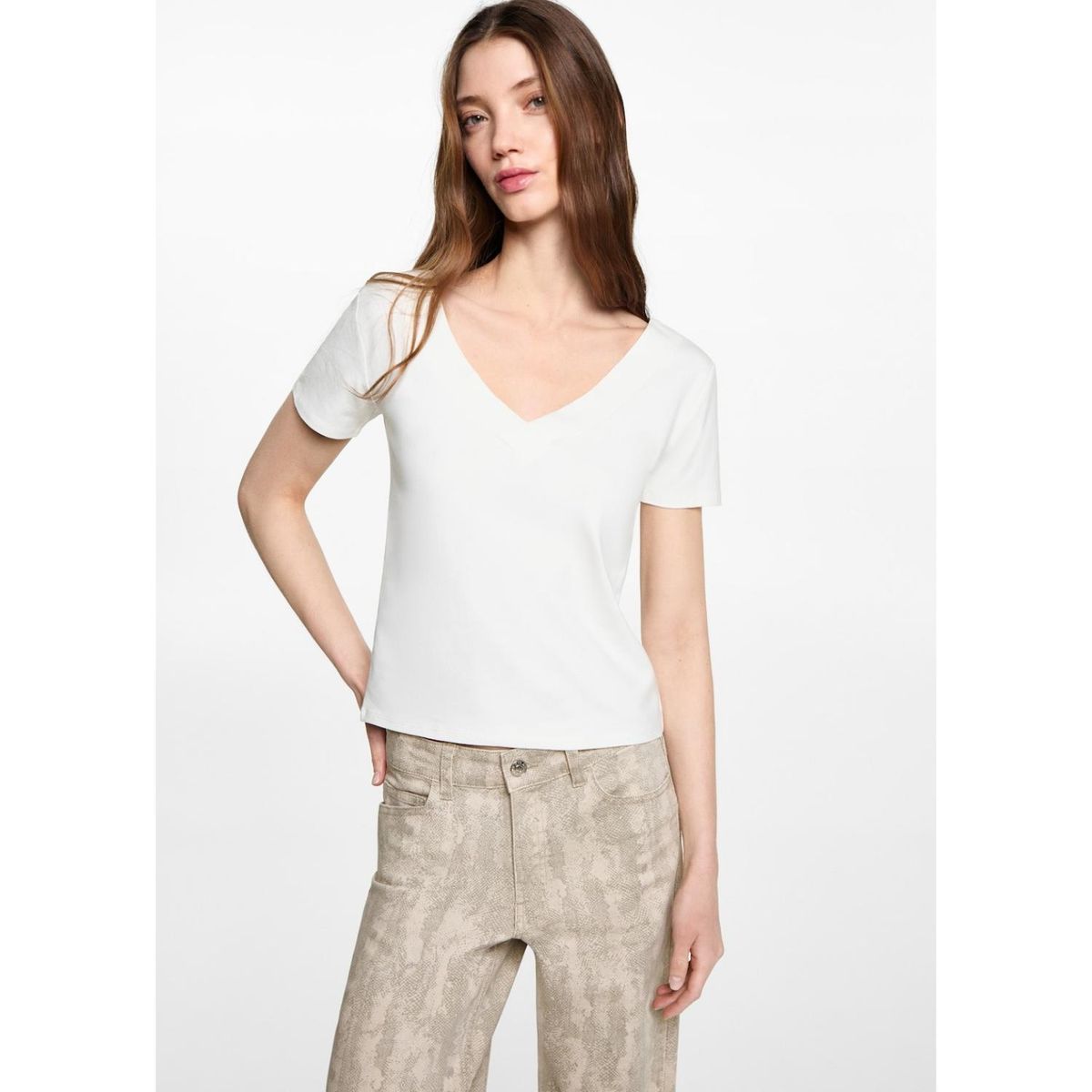 MANGO TEEN - Polo Manga Corta Algodón Mujer Mango Teen