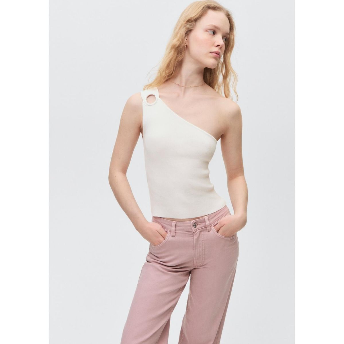 MANGO TEEN - Top Sin Mangas Casual Mujer Mango Teen