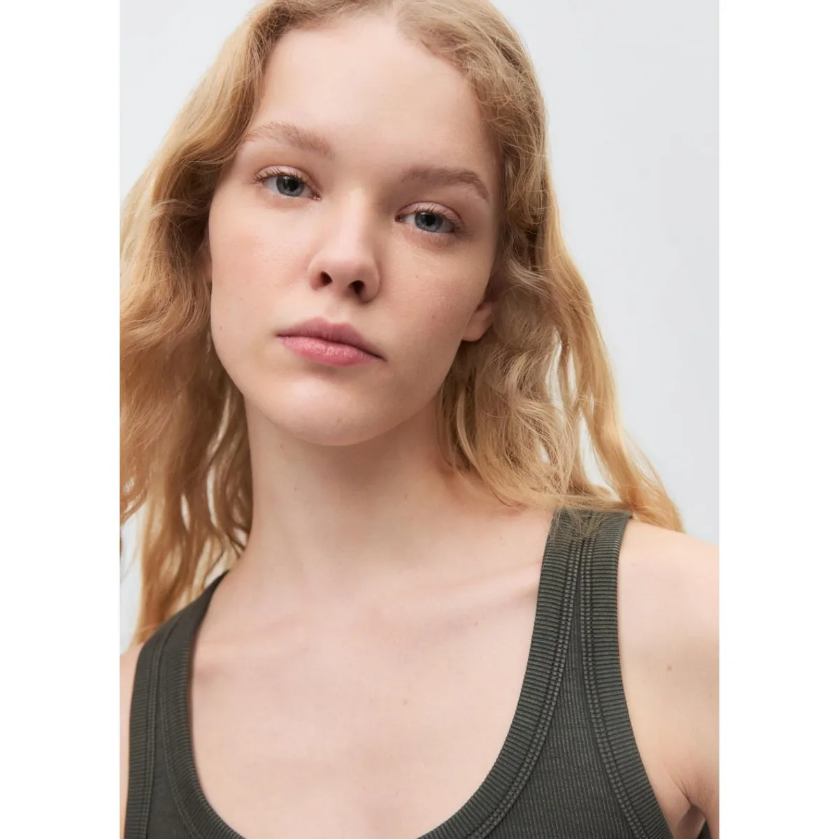 MANGO TEEN - Top Sin Mangas Algodón Mujer Mango Teen