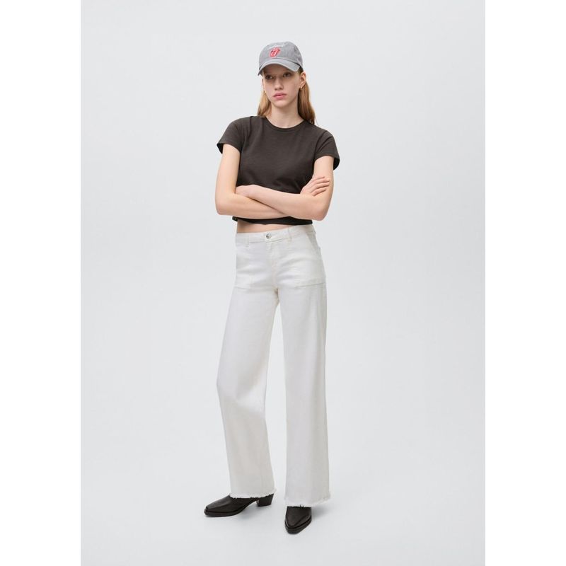 MANGO TEEN - Polo Manga Corta 100% Algodón Mujer Mango Teen