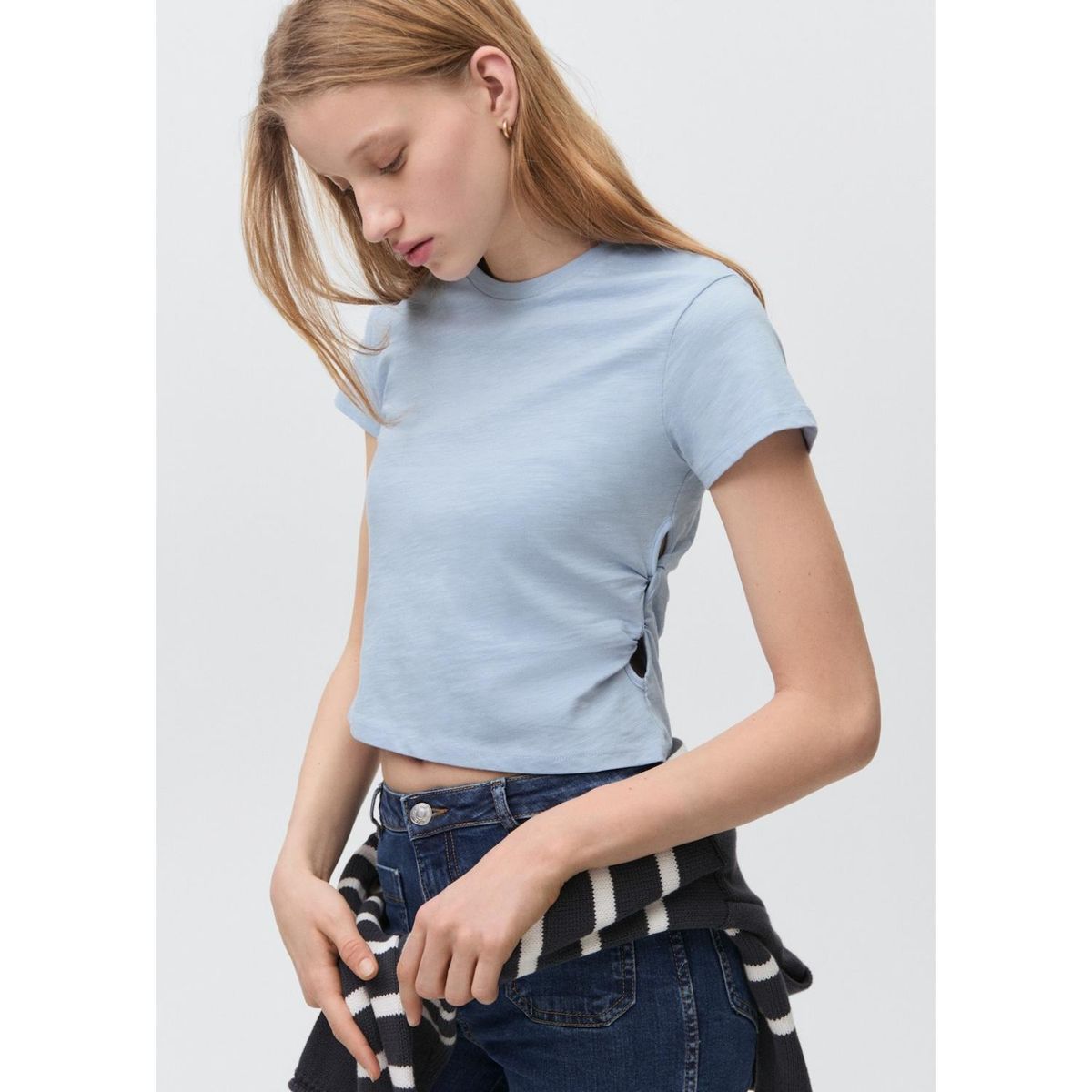 MANGO TEEN - Polo Manga Corta 100% Algodón Mujer Mango Teen