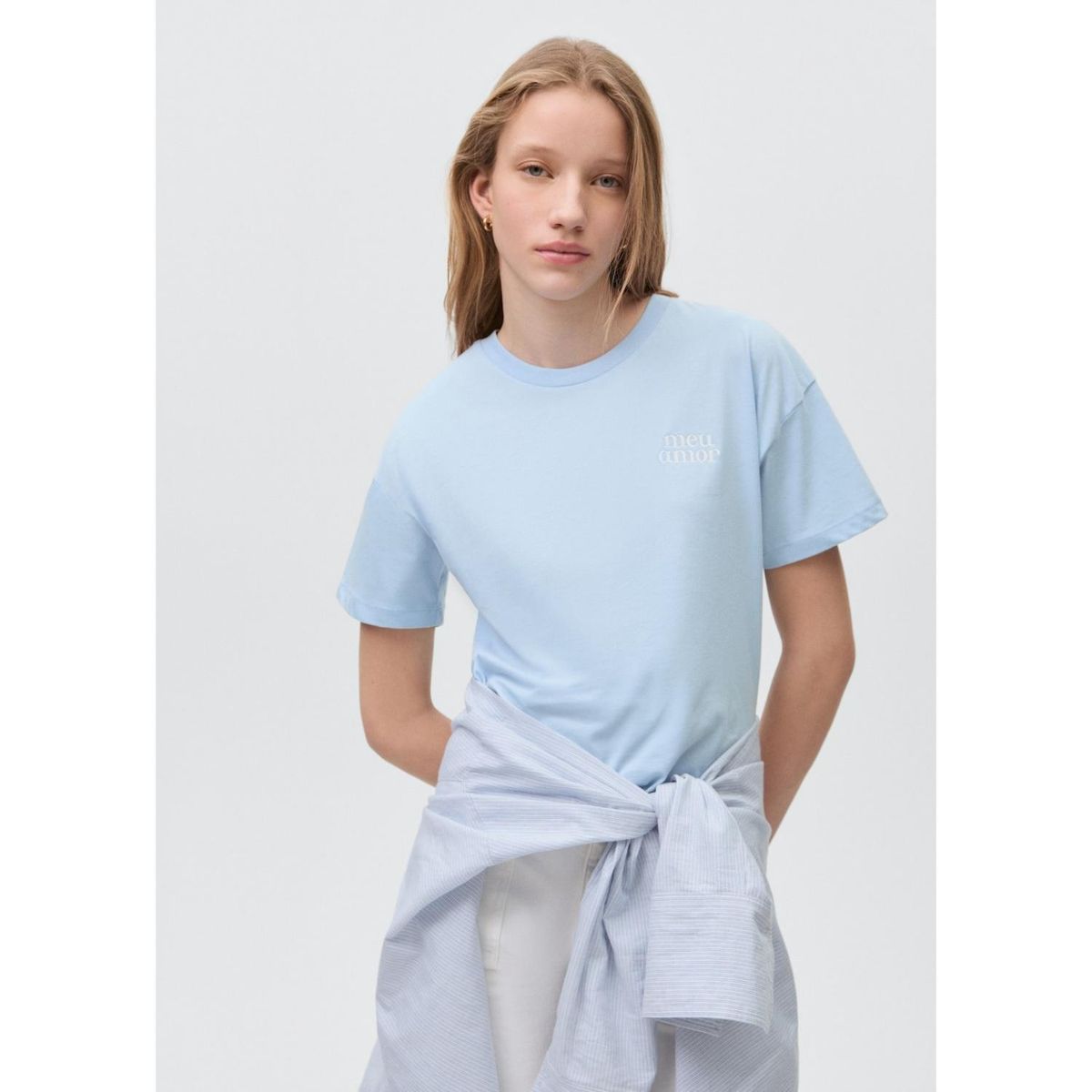 MANGO TEEN - Polo Manga Corta 100% Algodón Mujer Mango Teen