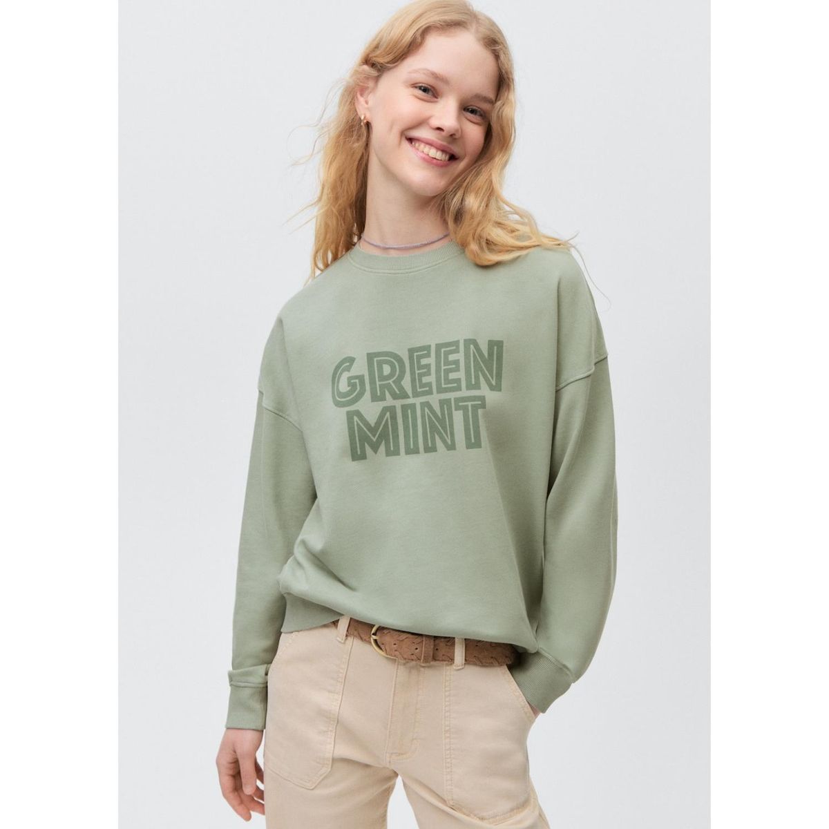 MANGO TEEN - Polera 100% Algodón Mujer Mango Teen