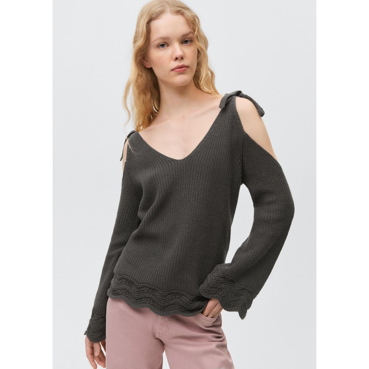 MANGO TEEN - Chompa 100% Algodón Mujer Mango Teen