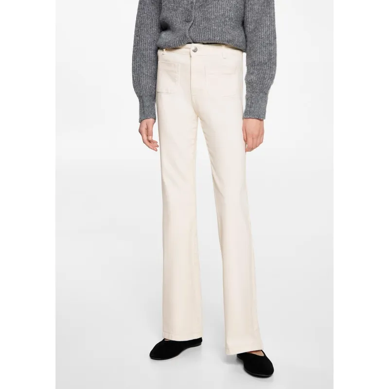 MANGO TEEN - Jean Flare Tiro Alto Mujer Mango Teen