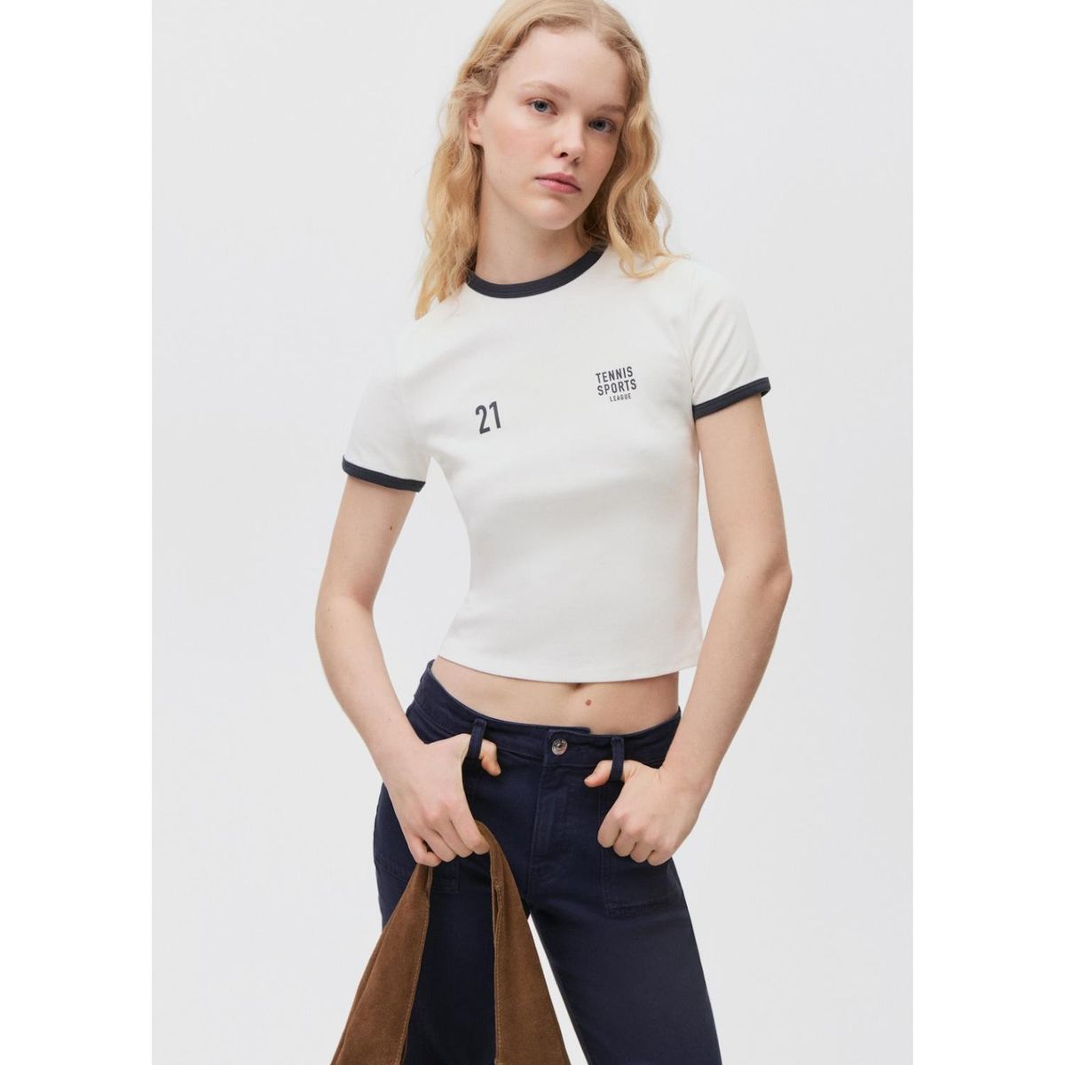 MANGO TEEN - Polo Manga Corta 100% Algodón Mujer Mango Teen