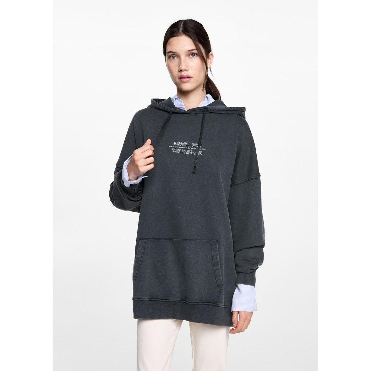 MANGO TEEN - Polera 100% Algodón Mujer Mango Teen