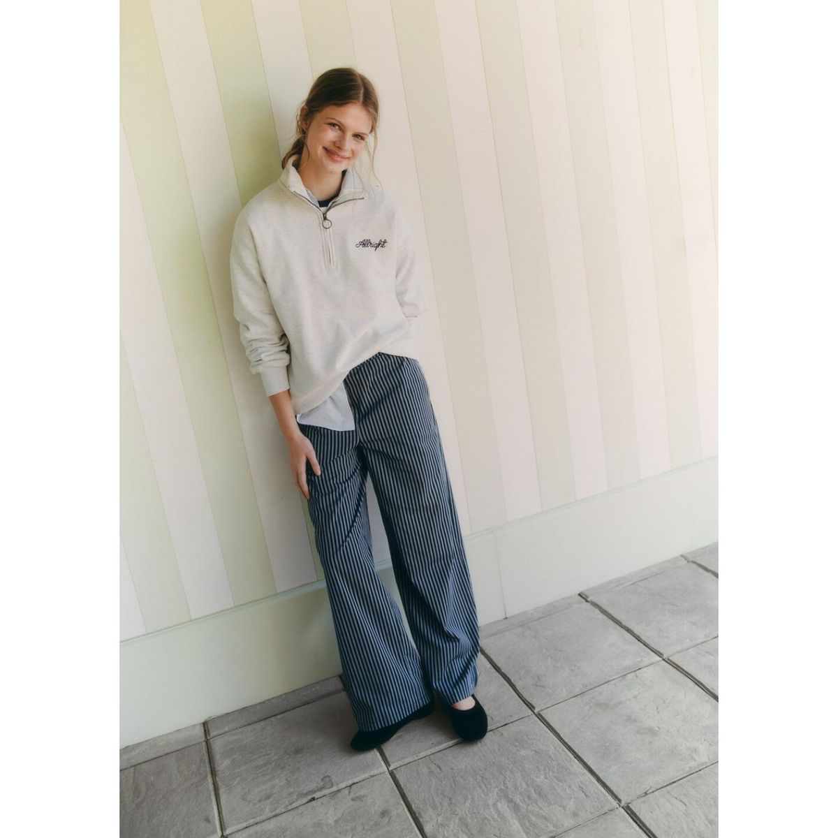 MANGO TEEN - Pantalón 100% Algodón Mujer Mango Teen