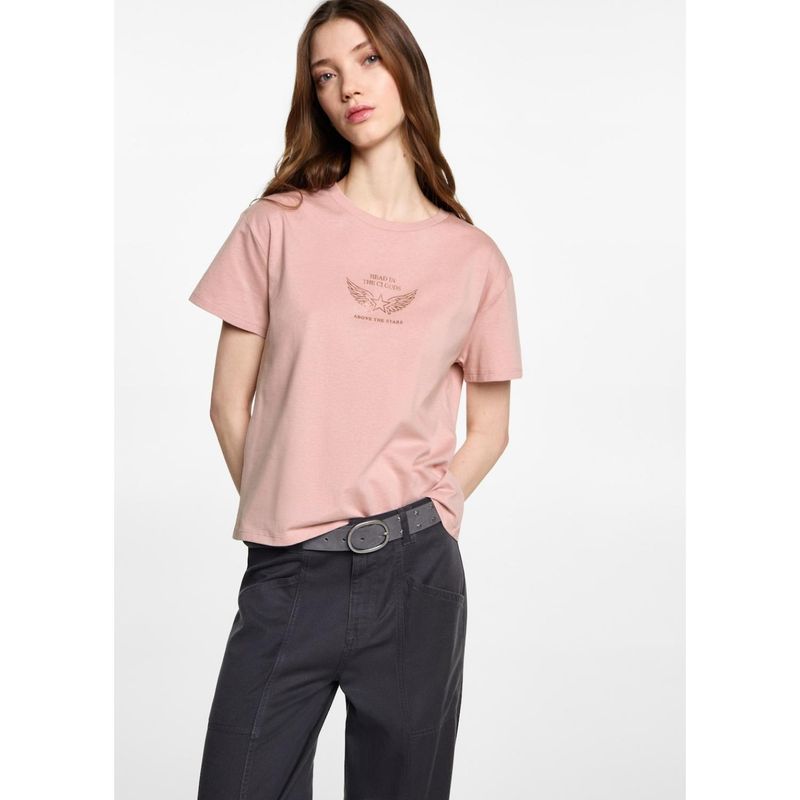 MANGO TEEN - Polo Manga Corta 100% Algodón Mujer Mango Teen