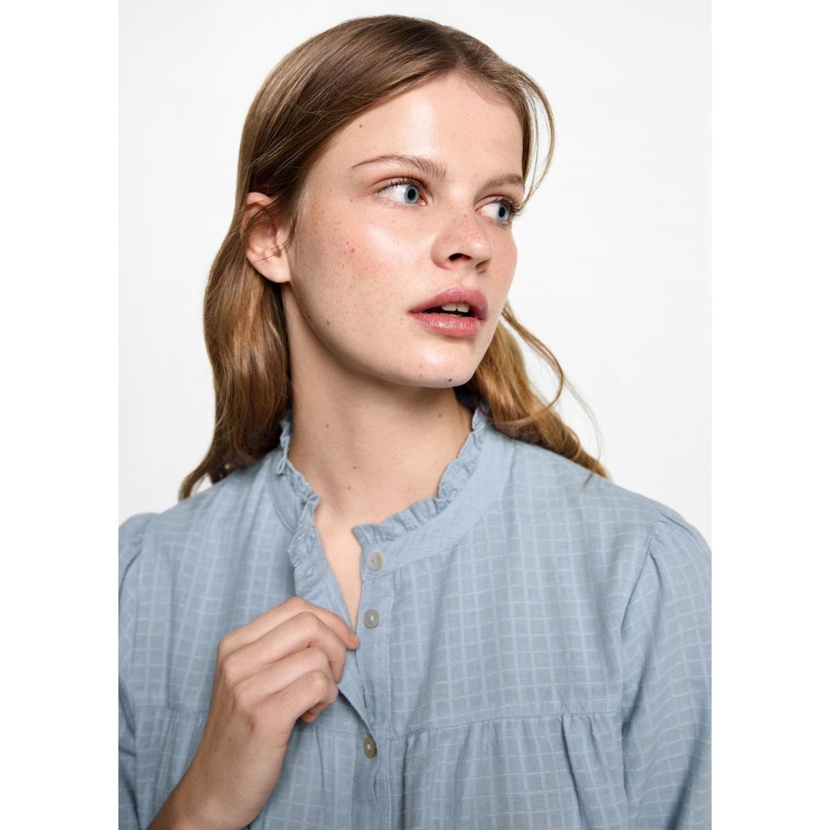 MANGO TEEN - Blusa Manga Larga 100% Algodón Mujer Mango Teen