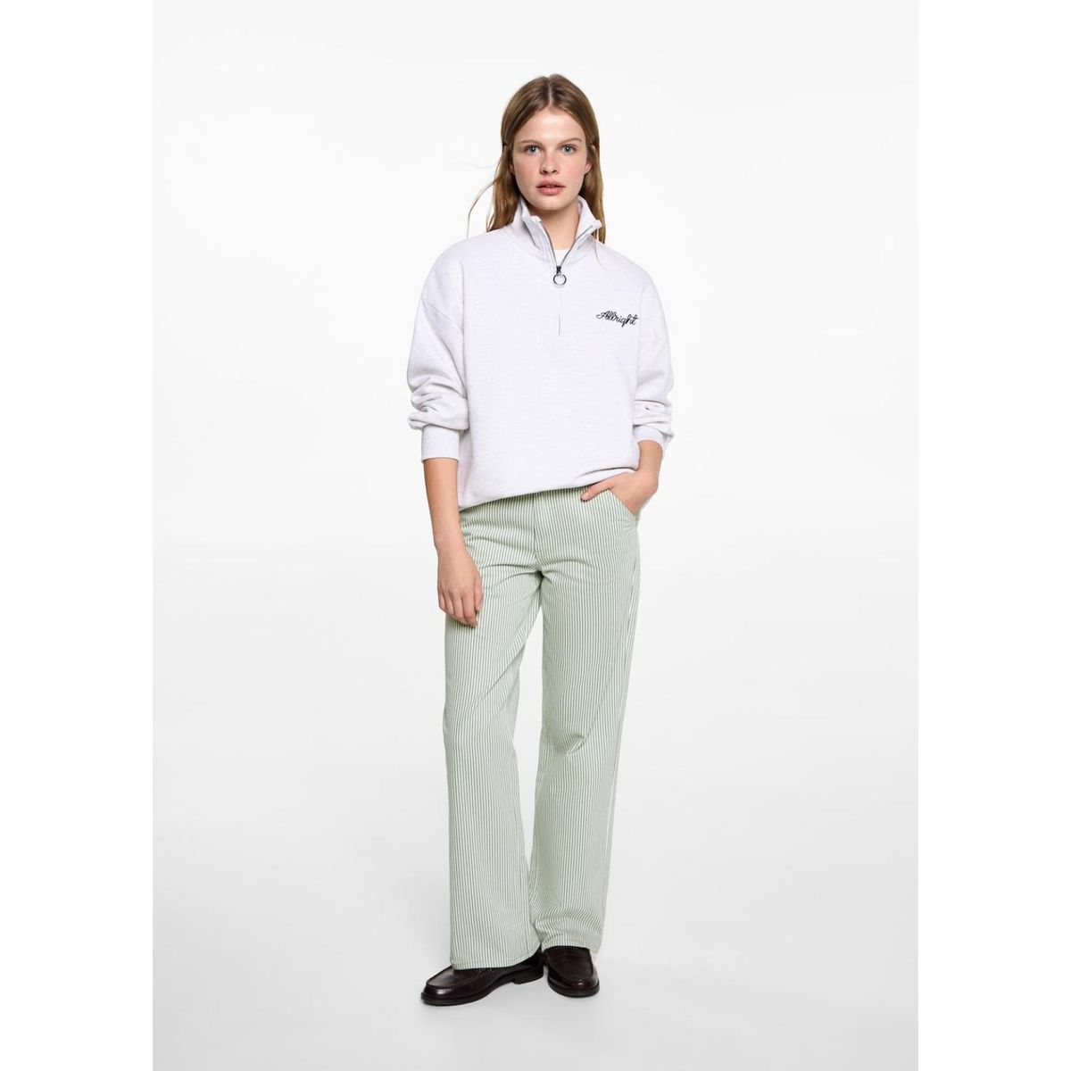 MANGO TEEN - Jean Straight Tiro Alto Mujer Mango Teen