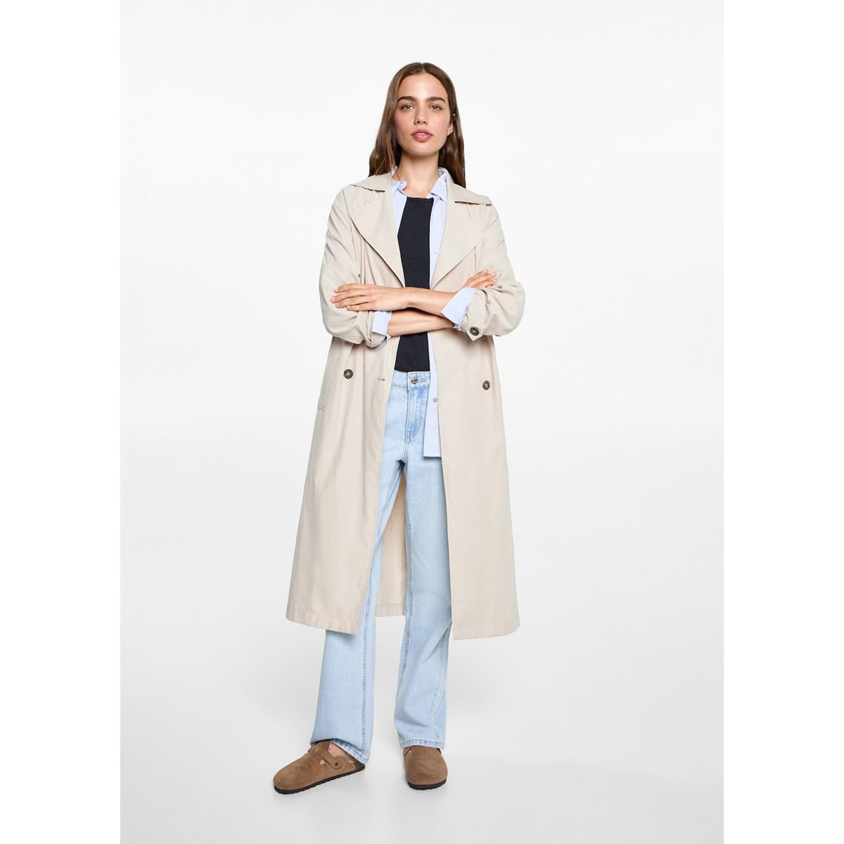 MANGO TEEN - Abrigo Casual Mujer Mango Teen