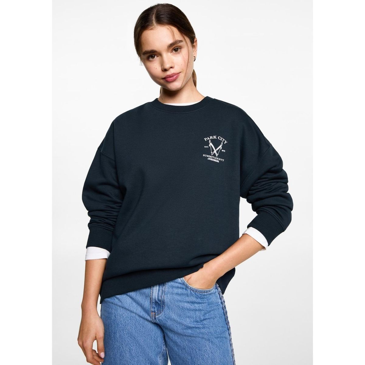 MANGO TEEN - Polera Algodón Mujer Mango Teen