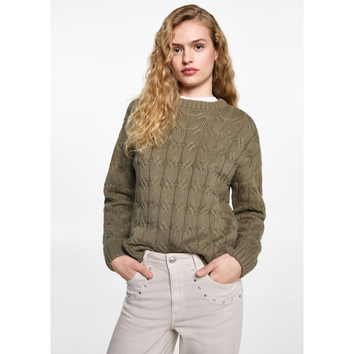 MANGO TEEN - Chompa 100% Algodón Mujer Mango Teen