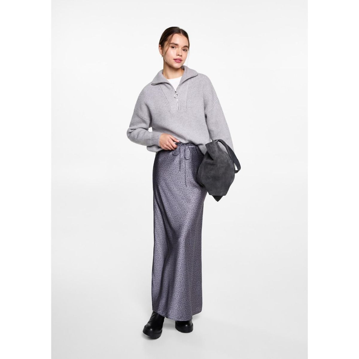 MANGO TEEN - Falda Larga Casual Mujer Mango Teen