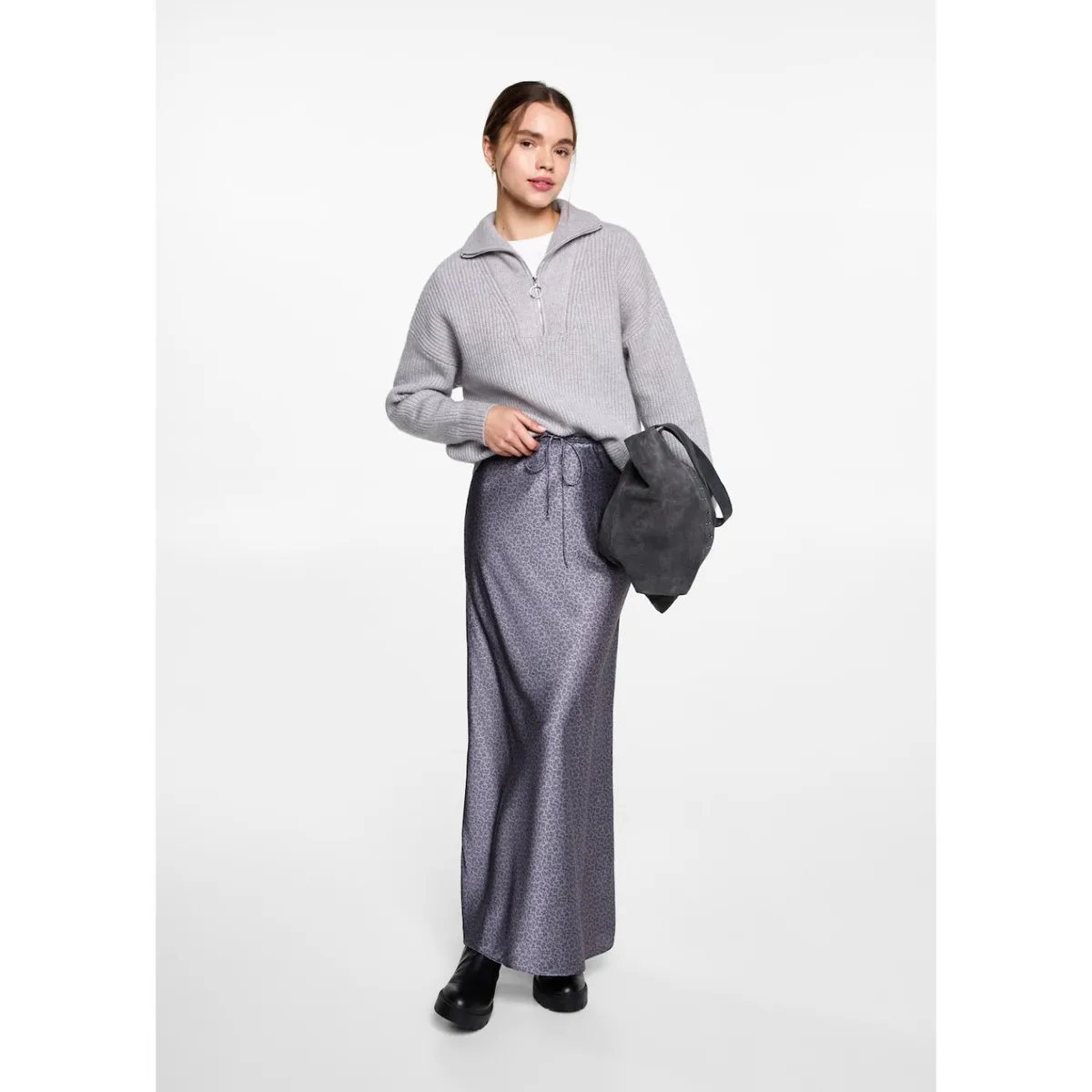 MANGO TEEN - Falda Larga Casual Mujer Mango Teen