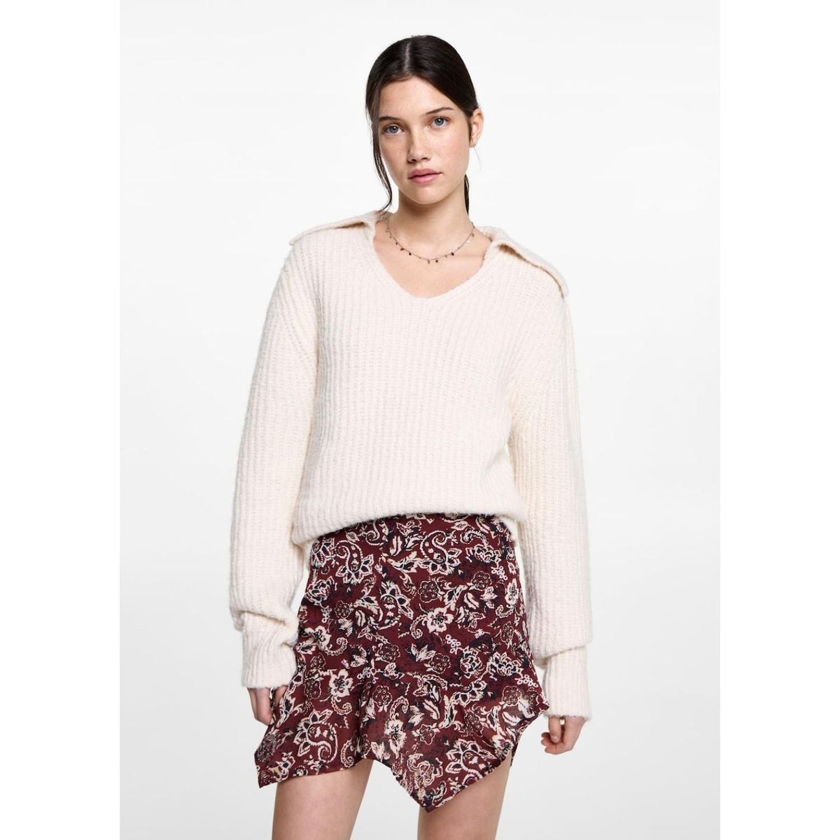 MANGO TEEN - Falda Corta Casual Mujer Mango Teen