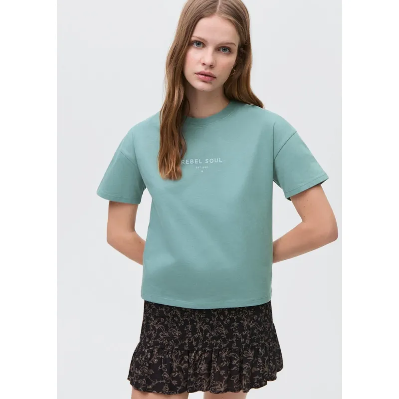 MANGO TEEN - Polo Manga Corta 100% Algodón Mujer Mango Teen