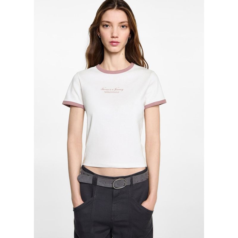 MANGO TEEN - Polo Manga Corta 100% Algodón Mujer Mango Teen