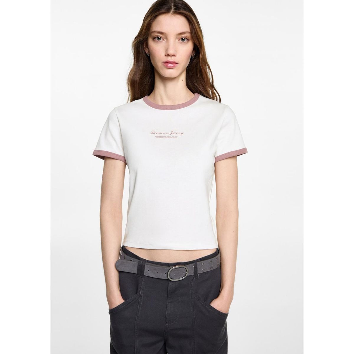 MANGO TEEN - Polo Manga Corta 100% Algodón Mujer Mango Teen