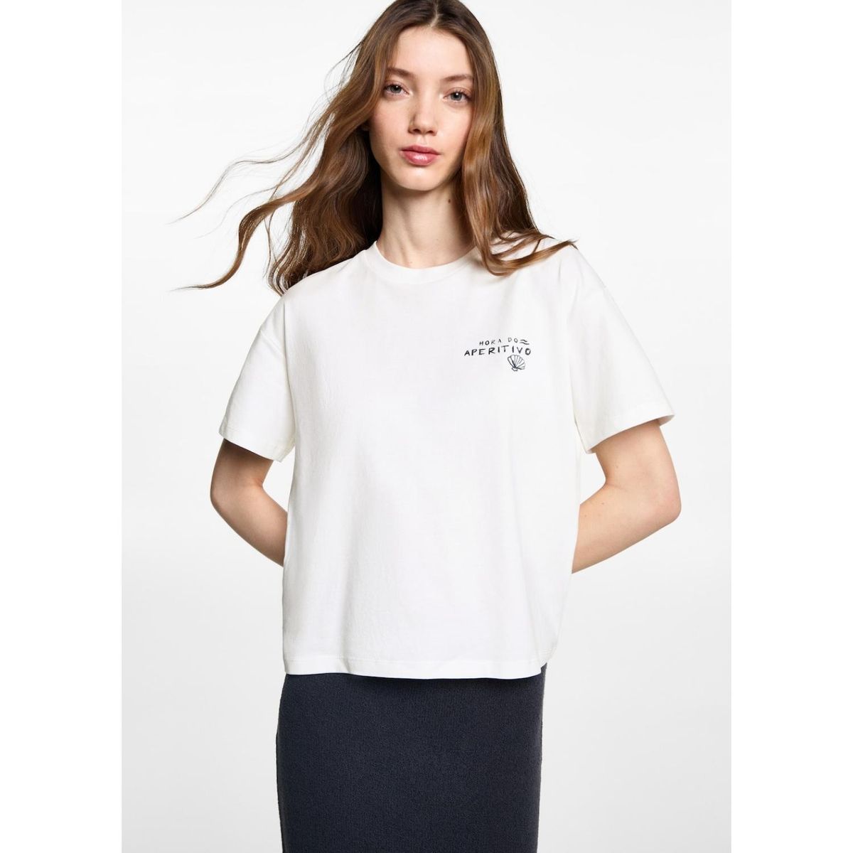 MANGO TEEN - Polo Manga Corta 100% Algodón Mujer Mango Teen