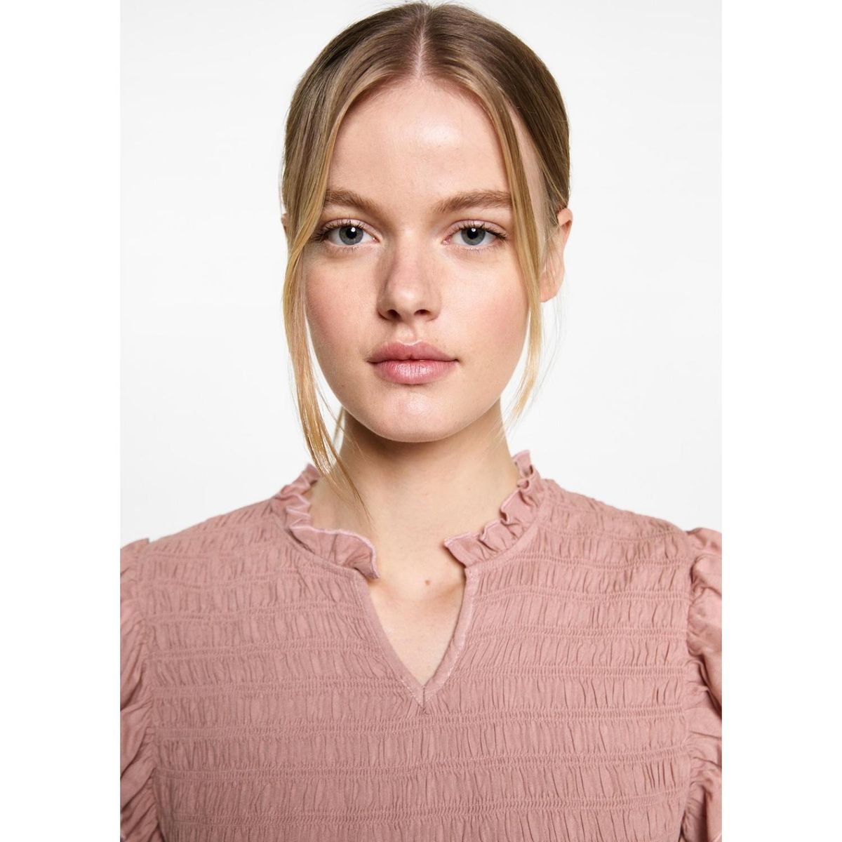 MANGO TEEN - Blusa Manga Larga Casual Mujer Mango Teen