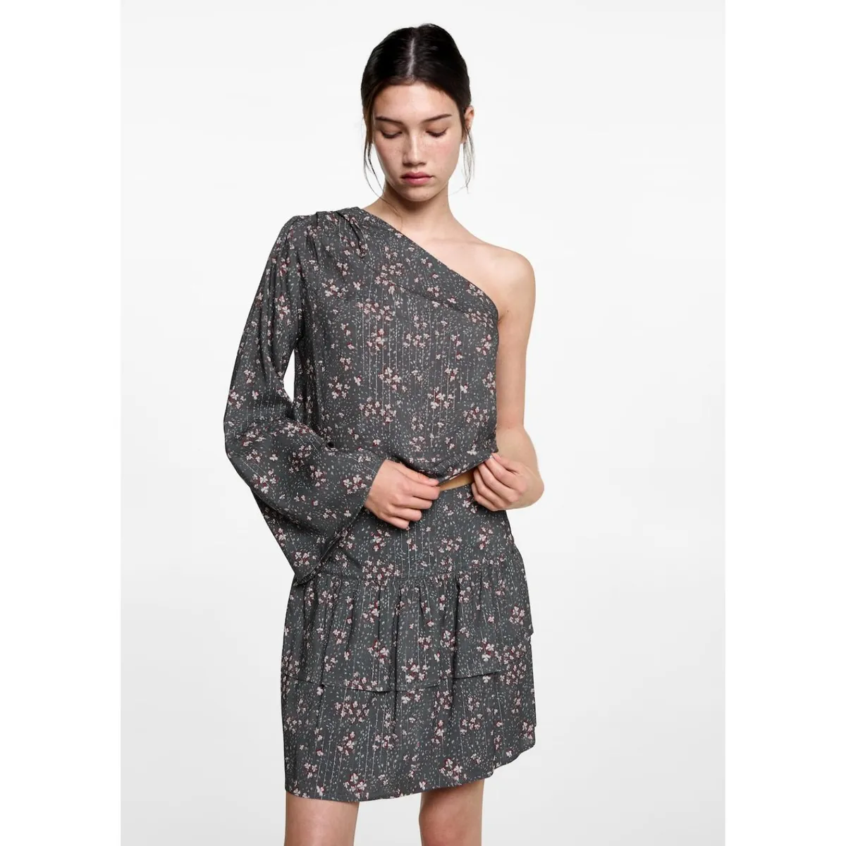 MANGO TEEN - Blusa Manga Larga Casual Mujer Mango Teen