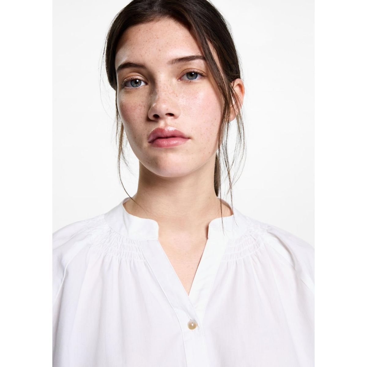 MANGO TEEN - Blusa Manga Larga 100% Algodón Mujer Mango Teen