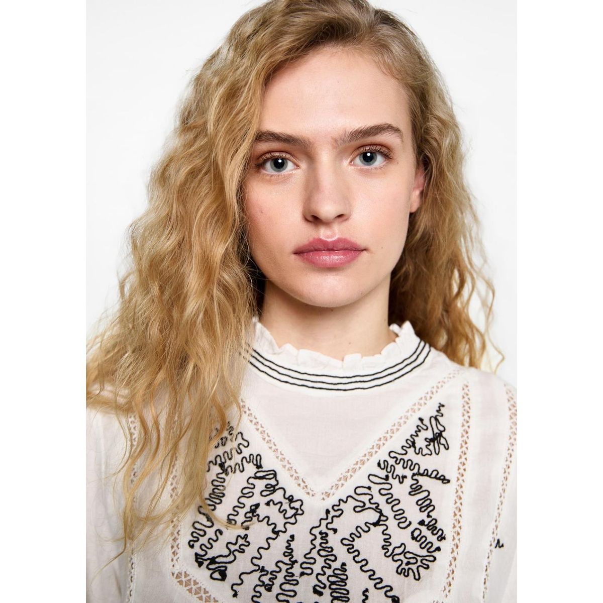 MANGO TEEN - Blusa Manga Larga 100% Algodón Mujer Mango Teen