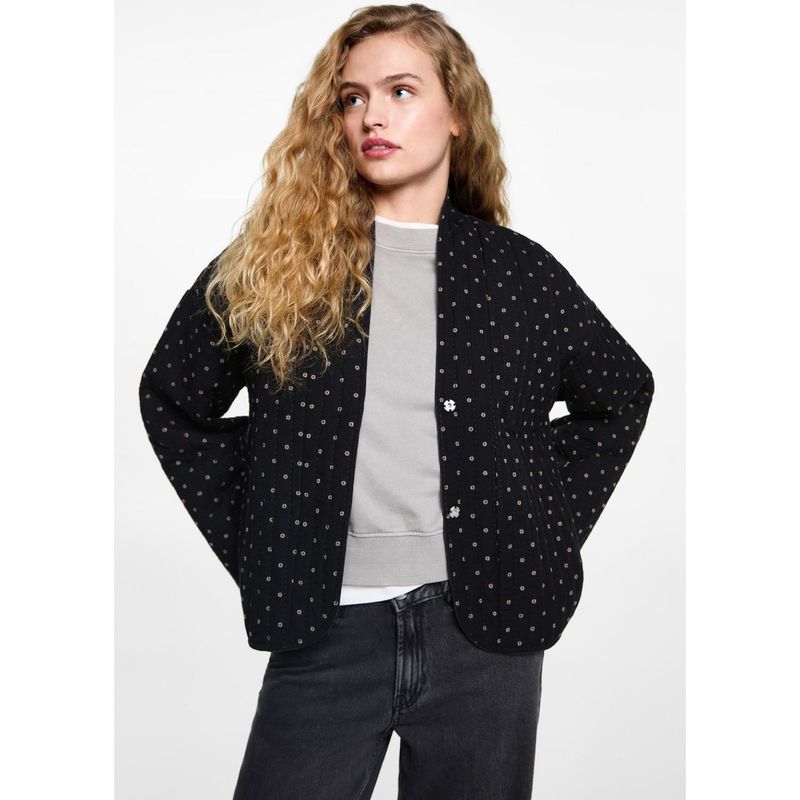 MANGO TEEN - Casaca 100% Algodón Mujer Mango Teen