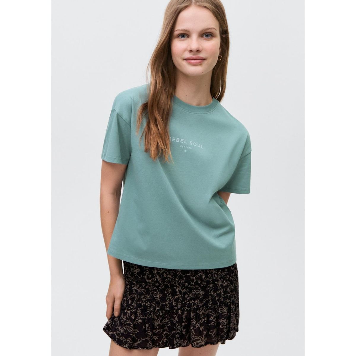 MANGO TEEN - Falda Corta Casual Mujer Mango Teen