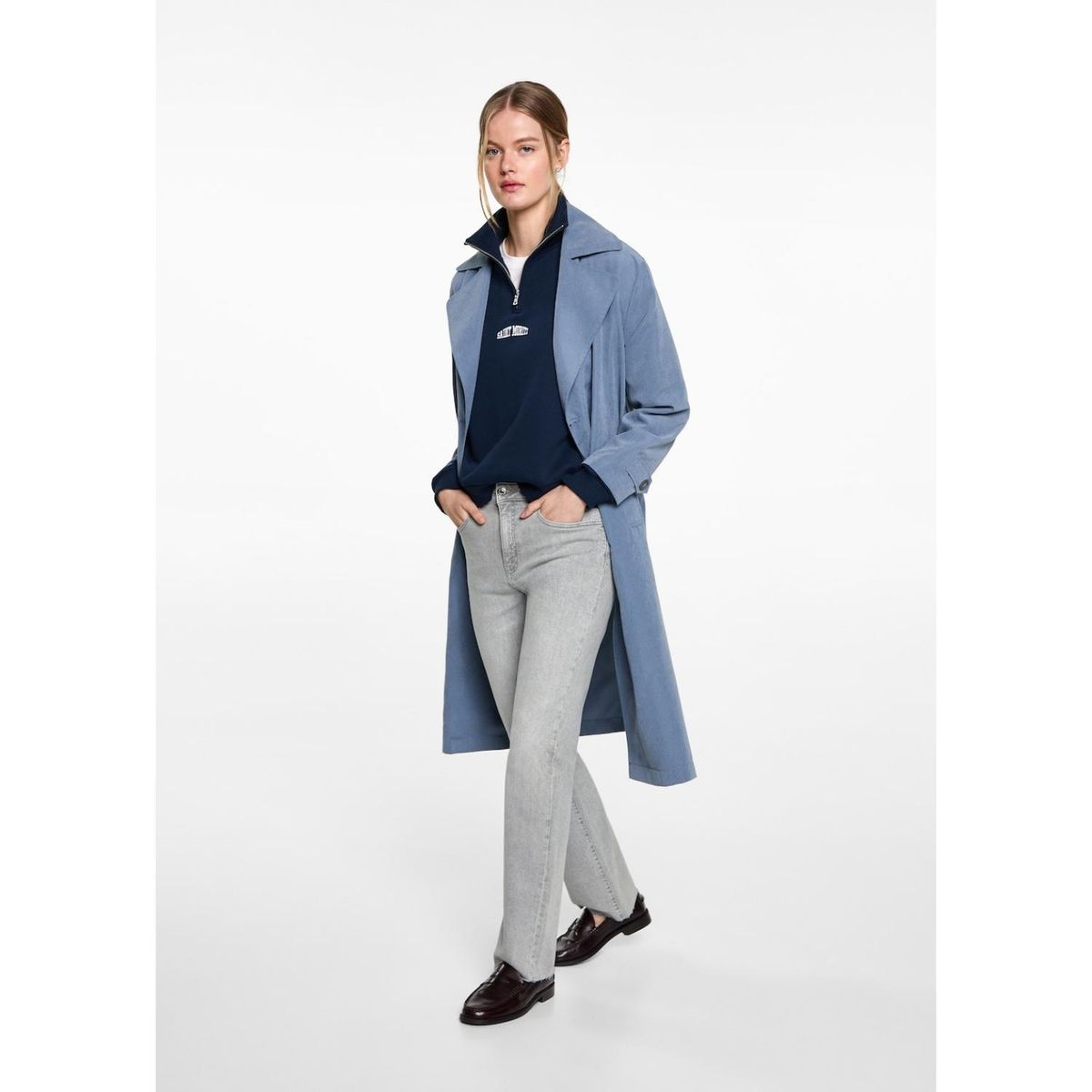 MANGO TEEN - Jean Straight Tiro Alto Mujer Mango Teen