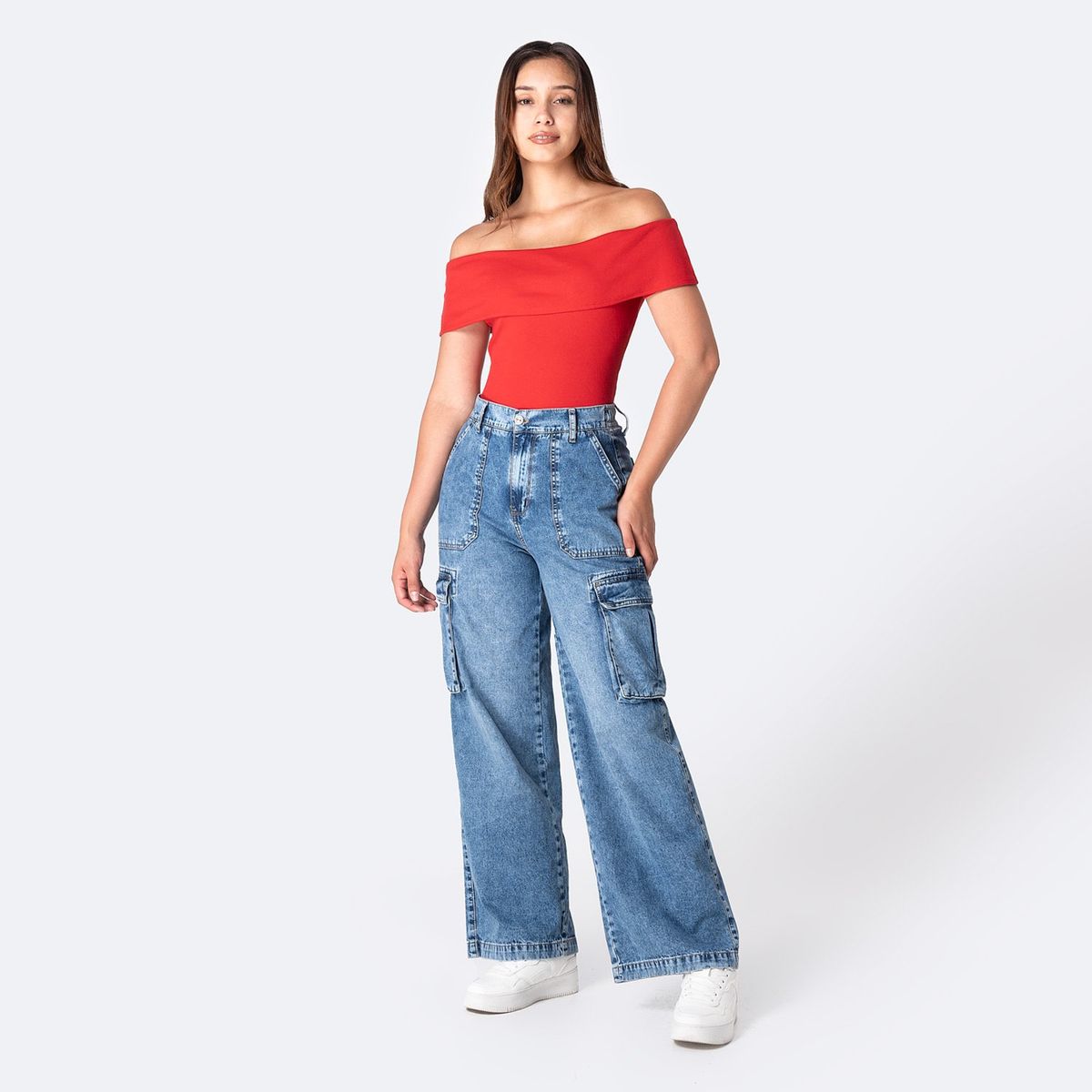 PIONIER - Jean Wide Leg Tiro Alto Mujer Pionier