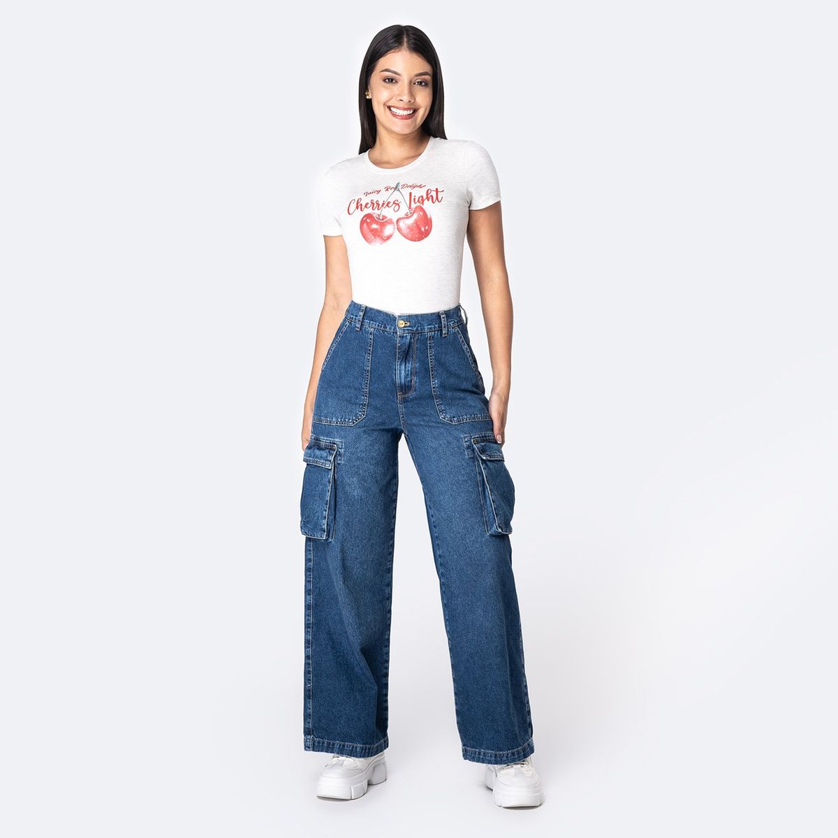 PIONIER - Jean Wide Leg Tiro Alto Mujer Pionier
