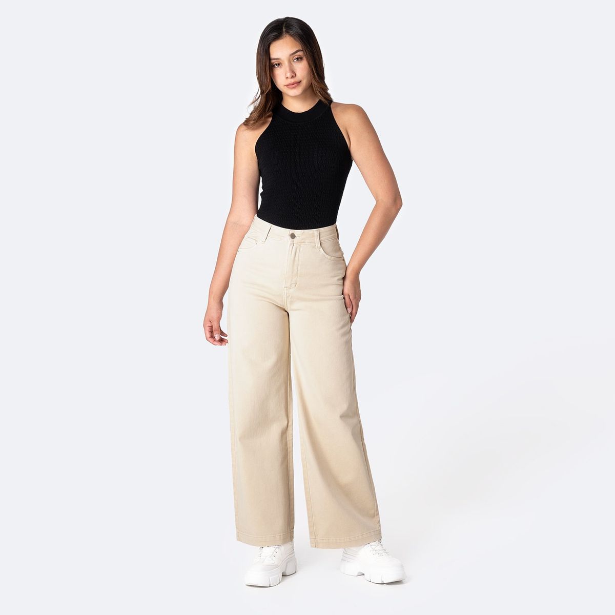 PIONIER - Pantalón Wide Algodón Mujer Pionier