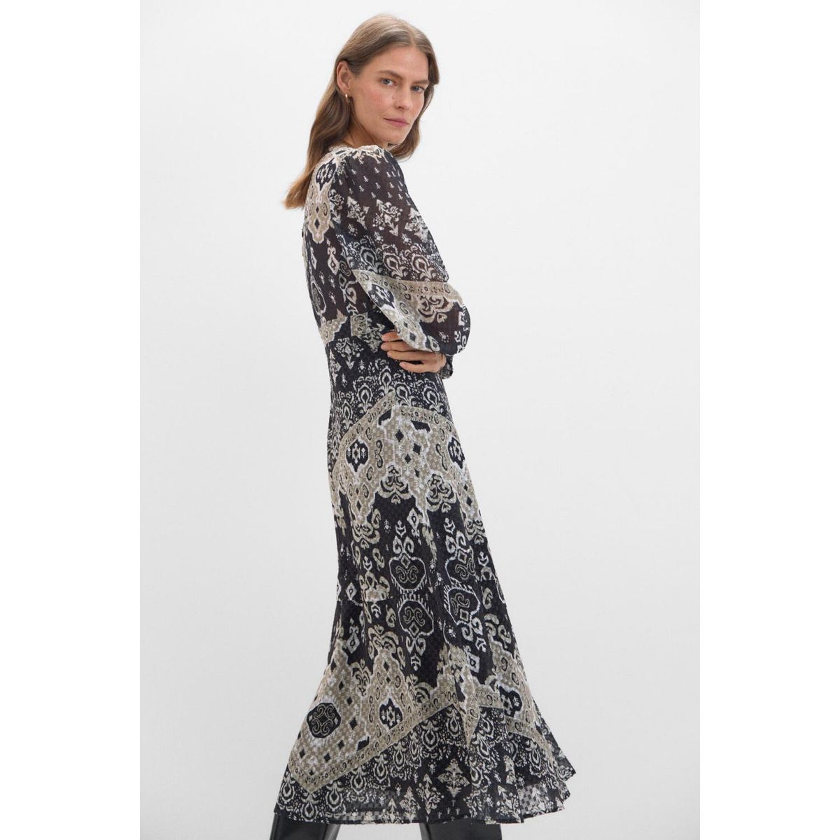 CORTEFIEL - Vestido Largo Casual Mujer Cortefiel