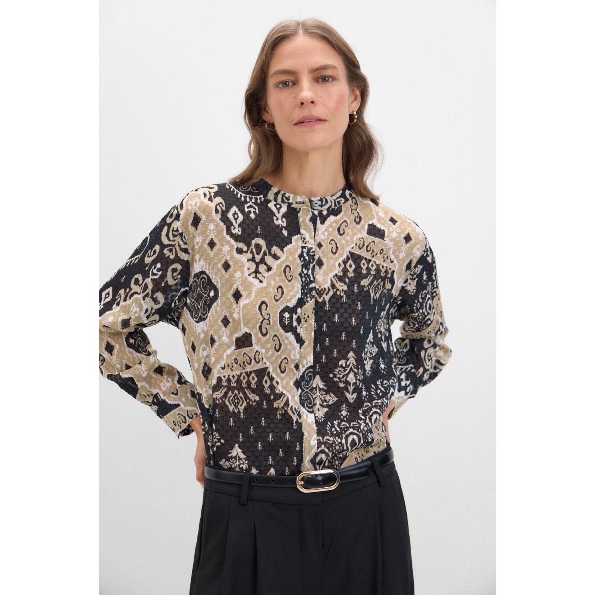 CORTEFIEL - Blusa Manga Larga Casual Mujer Cortefiel