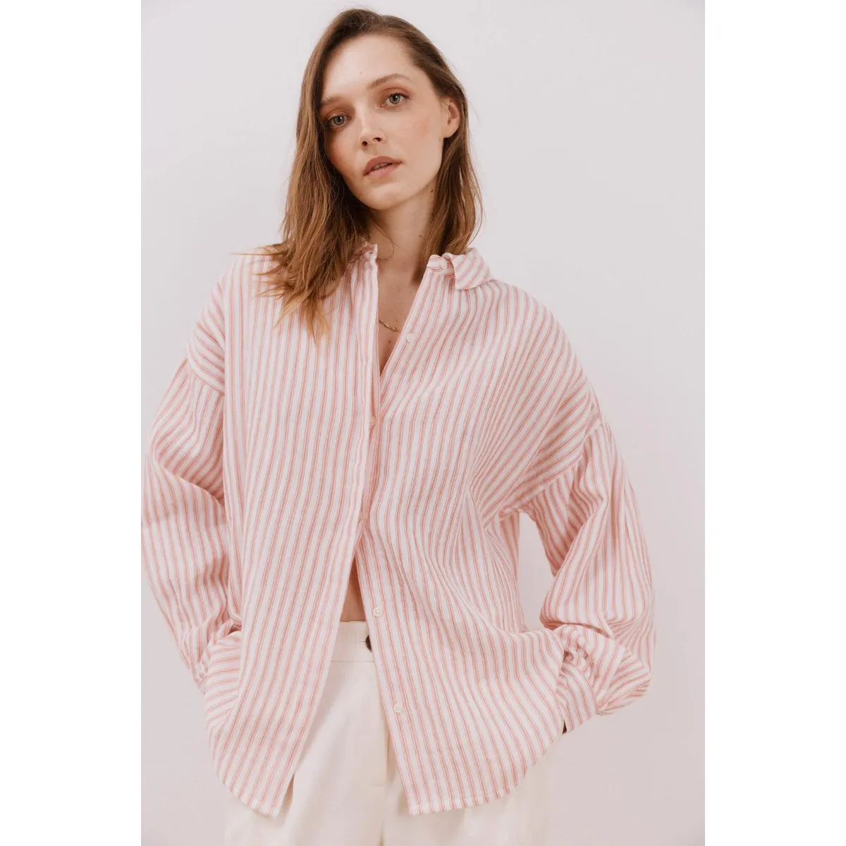 CORTEFIEL - Blusa Manga Larga 100% Algodón Mujer Cortefiel